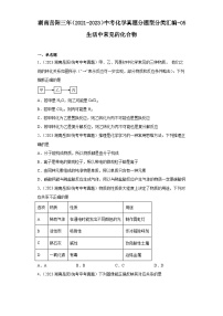 湖南岳阳三年（2021-2023）中考化学真题分题型分类汇编-05生活中常见的化合物