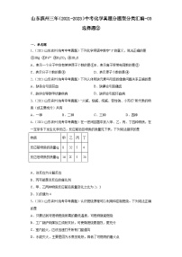 山东滨州三年（2021-2023）中考化学真题分题型分类汇编-03选择题②