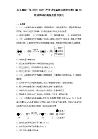 山东聊城三年（2021-2023）中考化学真题分题型分类汇编-05物质构成的奥秘及化学变化