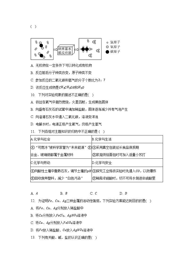 2023年山东省聊城市中考化学试卷（含解析）03
