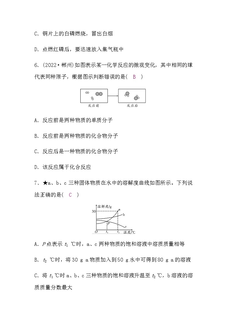 人教版中考化学复习模拟试卷(一)含答案第3页