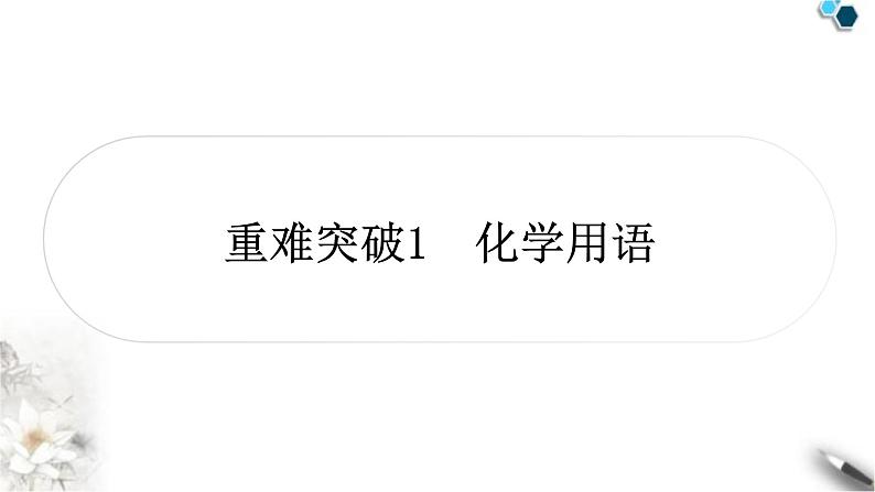 人教版中考化学复习重难突破1化学用语练习课件第1页