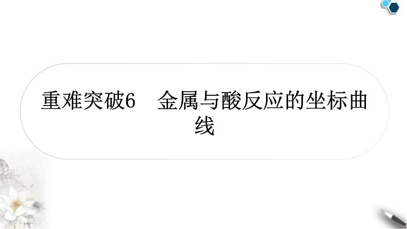 人教版中考化学复习重难突破6金属与酸反应的坐标曲线练习课件01