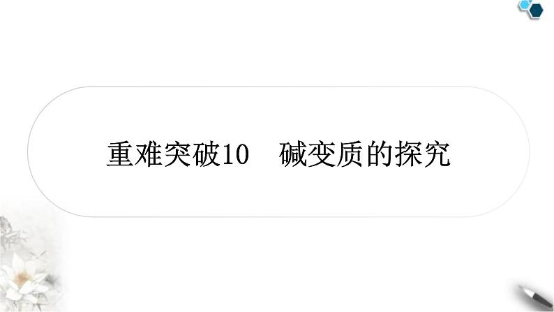 人教版中考化学复习重难突破10碱变质的探究练习课件第1页