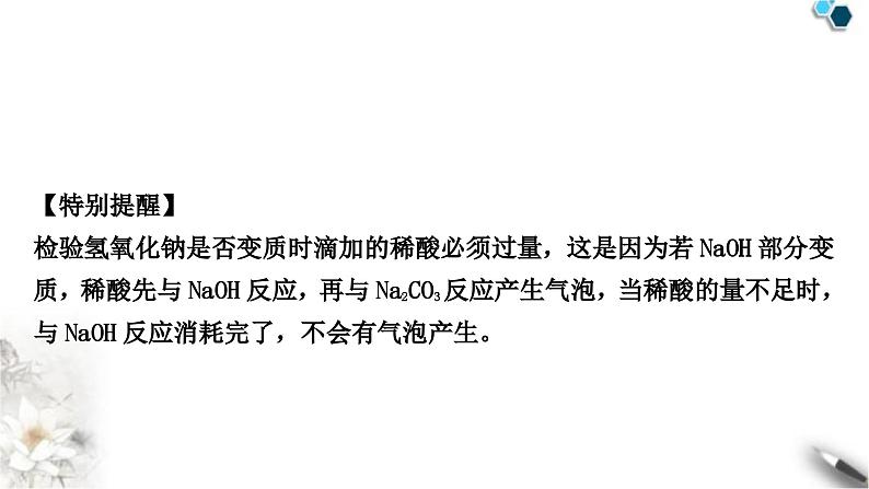 人教版中考化学复习重难突破10碱变质的探究练习课件第6页