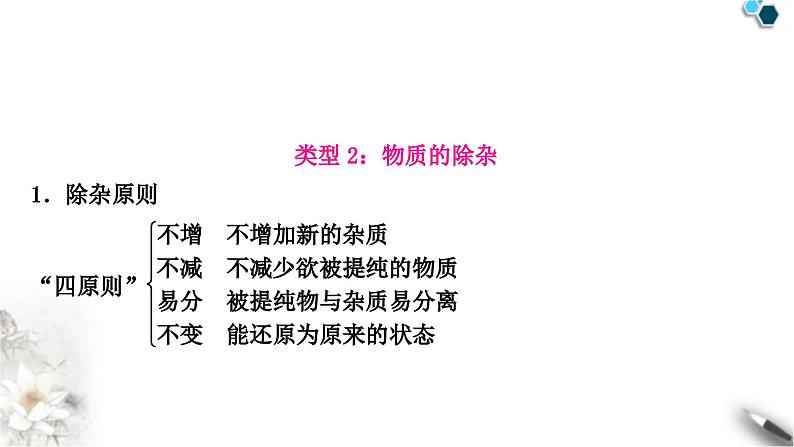 人教版中考化学复习重难突破13物质的分离与除杂练习课件05