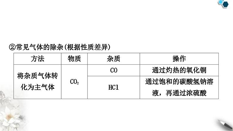 人教版中考化学复习重难突破13物质的分离与除杂练习课件08