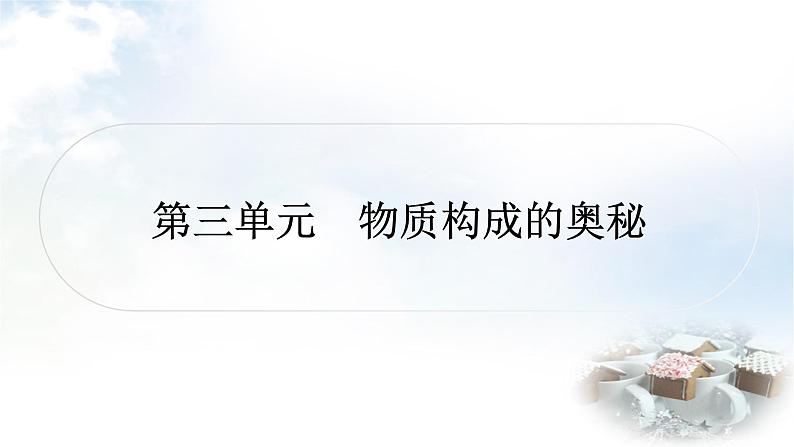 人教版中考化学复习第三单元物质构成的奥秘练习课件第1页
