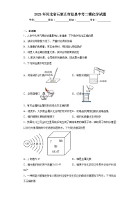 2023年河北省石家庄市赵县中考二模化学试题（含答案）