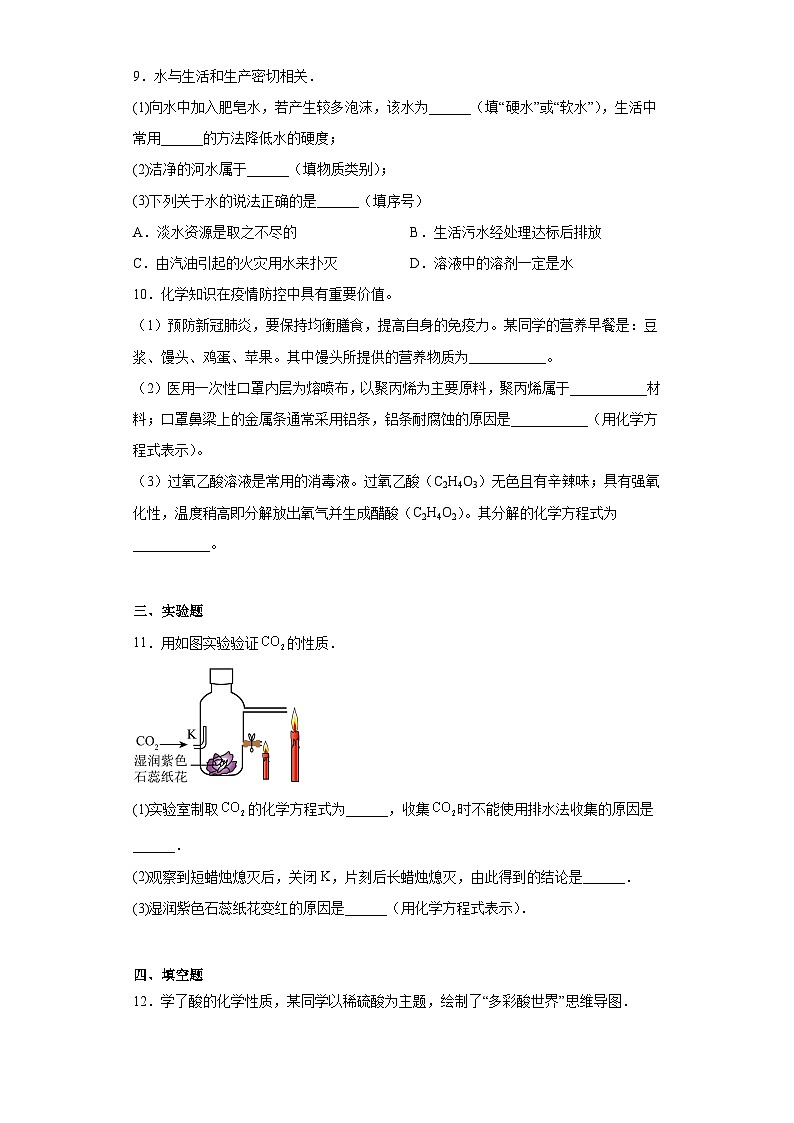 2023年四川省资阳市安岳县中考二模化学试题（含解析）第3页