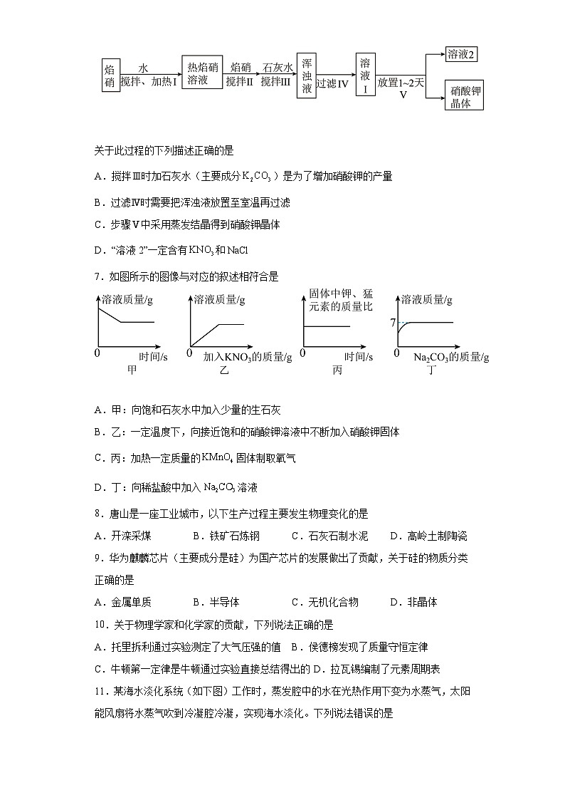 2023年河北省唐山市路北区中考二模化学试题（含解析）02