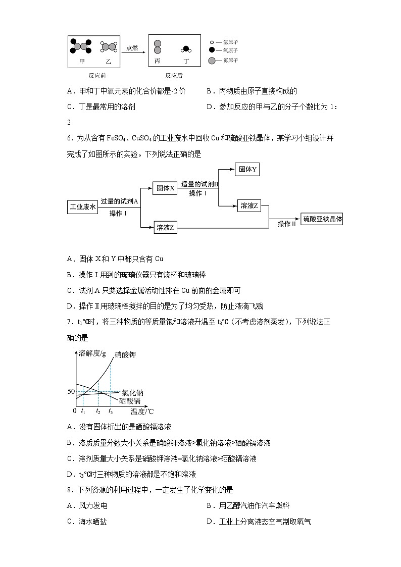 2023年河北省石家庄市赵县中考二模化学试题（含解析）02
