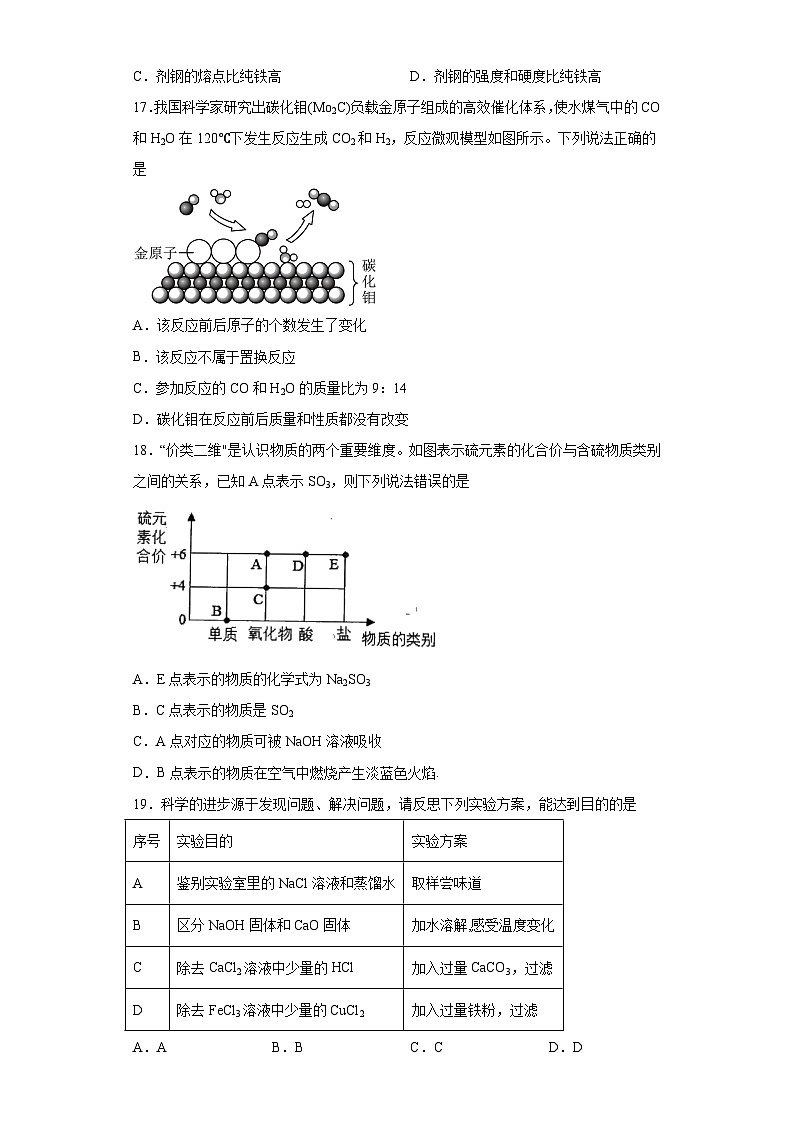 2023年云南省临沧市耿马傣族佤族自治县中考模拟化学试题（含解析）03