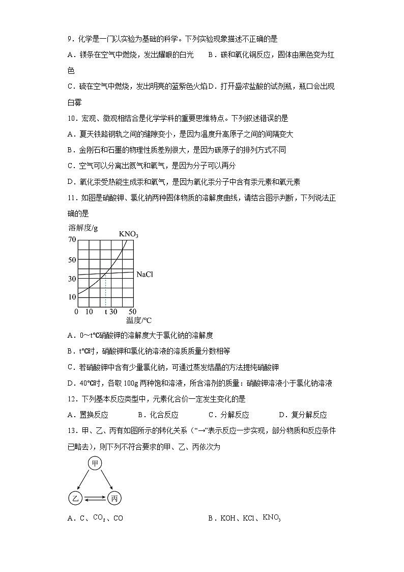 2023年河南省周口市西华县中考三模化学试题（含解析）第2页