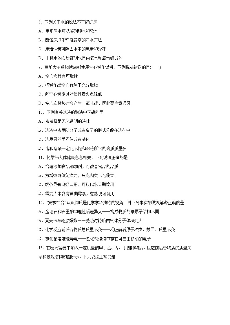 2023年山东省临沂市沂水县中考二模化学试题（含解析）02