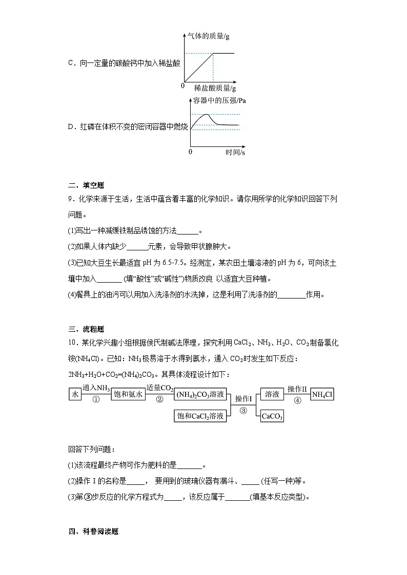 2023年山东省枣庄市中考化学真题（含解析）03