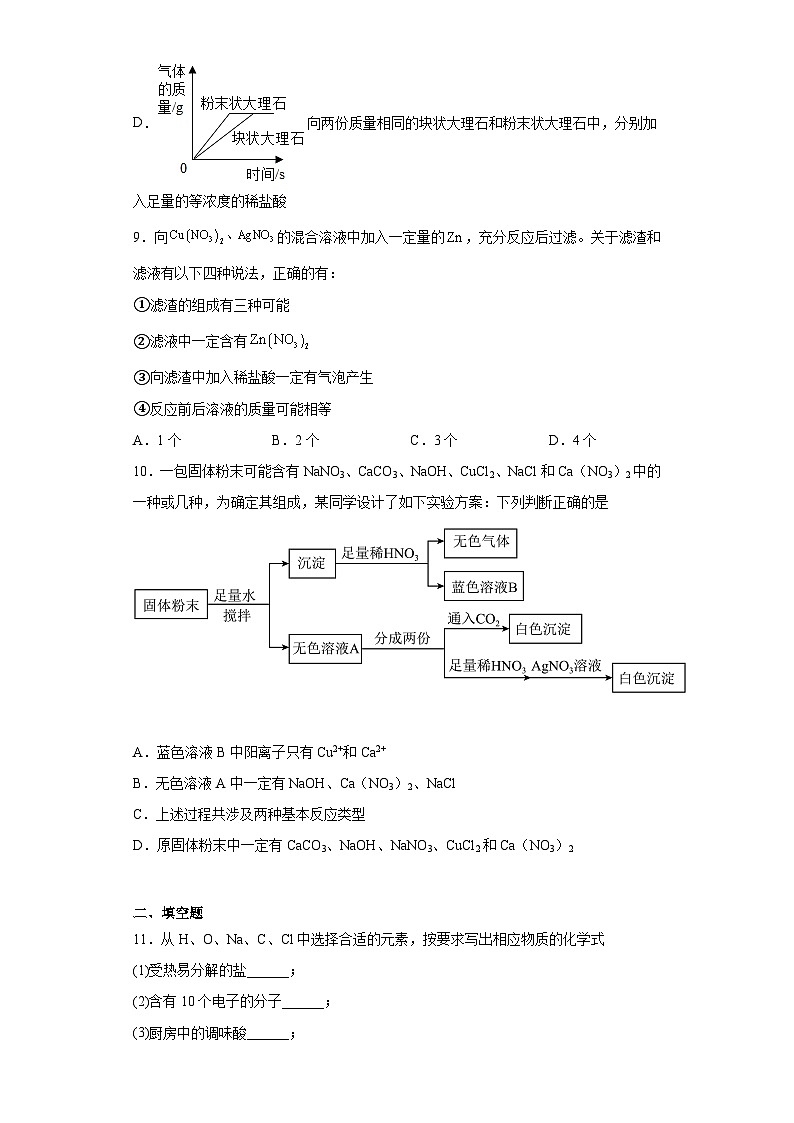 2023年山东省济宁市高新区中考二模化学试题（含解析）03