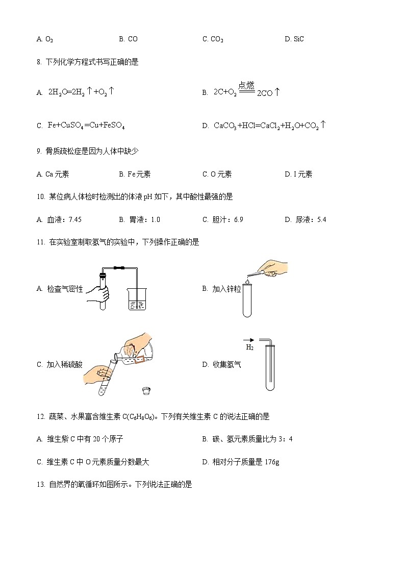 2023年江苏省扬州大学附属中学东部分校中考一模化学试题第2页