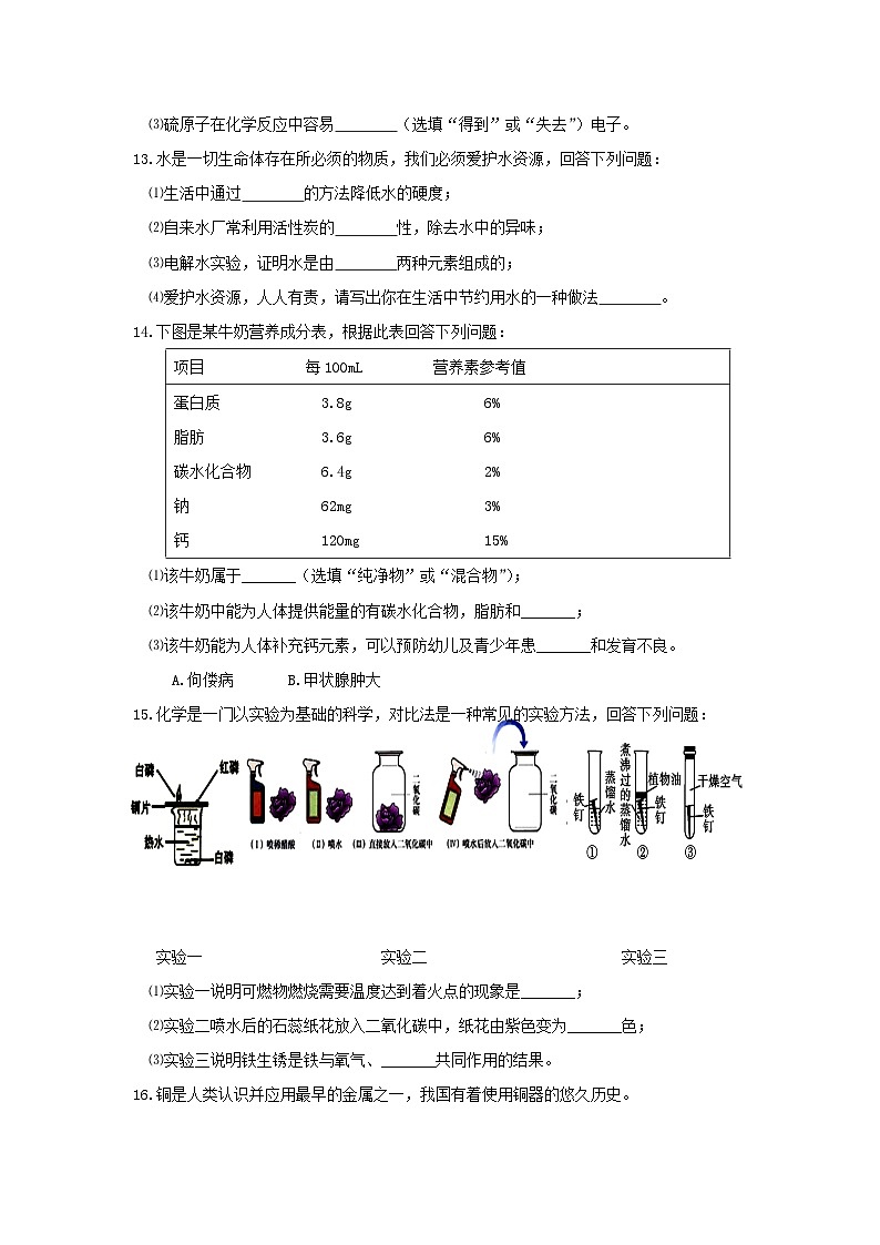_2021年吉林长春中考化学试题及答案03