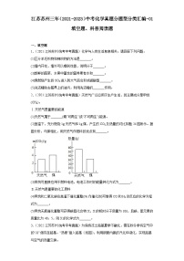 江苏苏州三年（2021-2023）中考化学真题分题型分类汇编-01填空题、科普阅读题