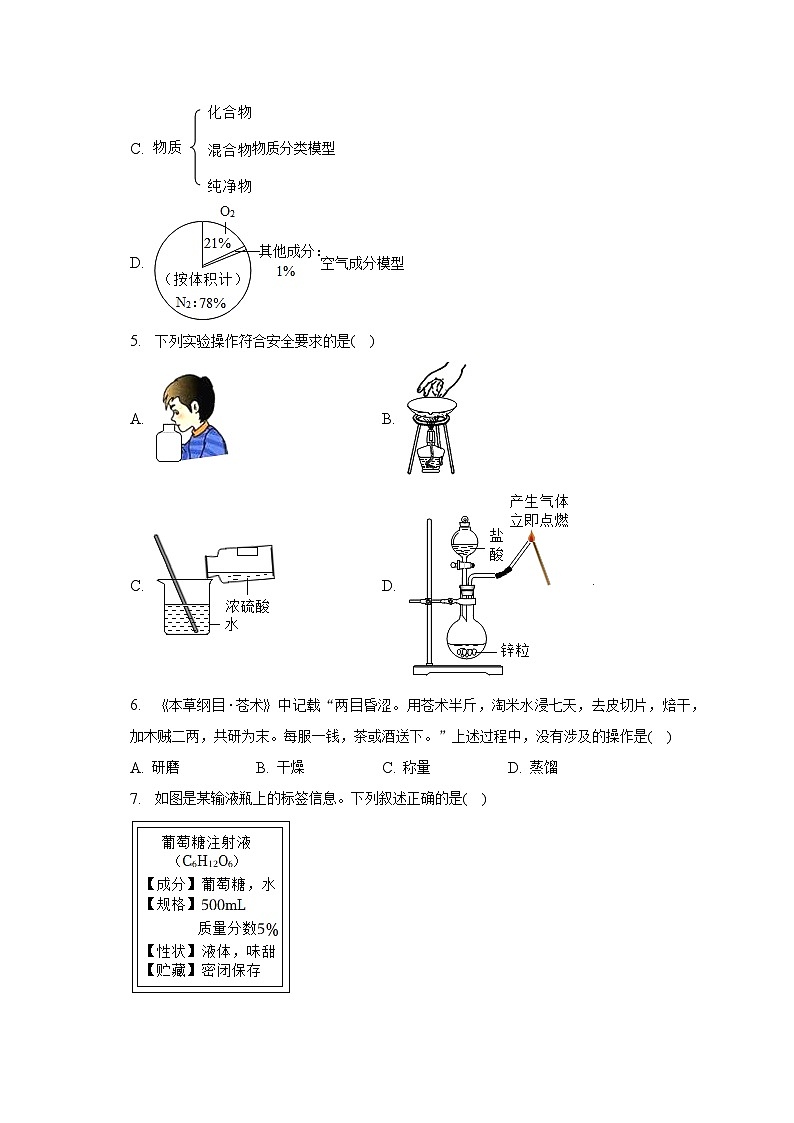 2023年福建省厦门市海沧区重点中学中考化学二模试卷（含解析）第2页