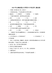 2023年云南省重点大学附中中考化学三模试卷（含解析）