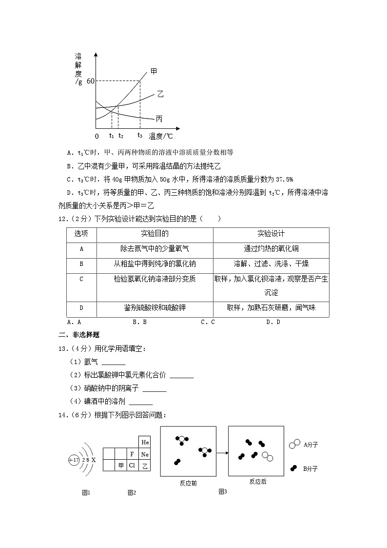 _2022年辽宁省朝阳市中考化学真题及答案第3页