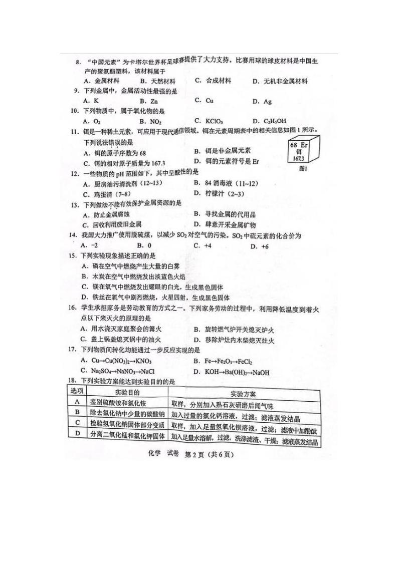 2023年北海市中考化学试卷真题及答案02