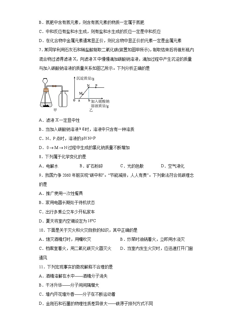 2023年河北省保定市高碑店市中考二模化学试题（含解析）02
