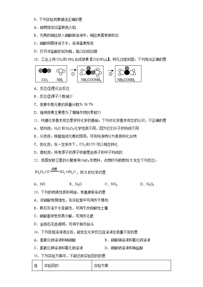 2023年辽宁省辽阳市第二中学协作校中考模拟化学试题（含解析）第2页