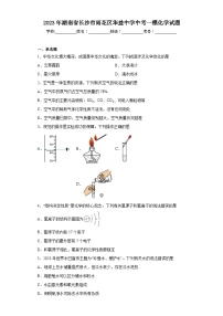 2023年湖南省长沙市雨花区华益中学中考一模化学试题（含解析）