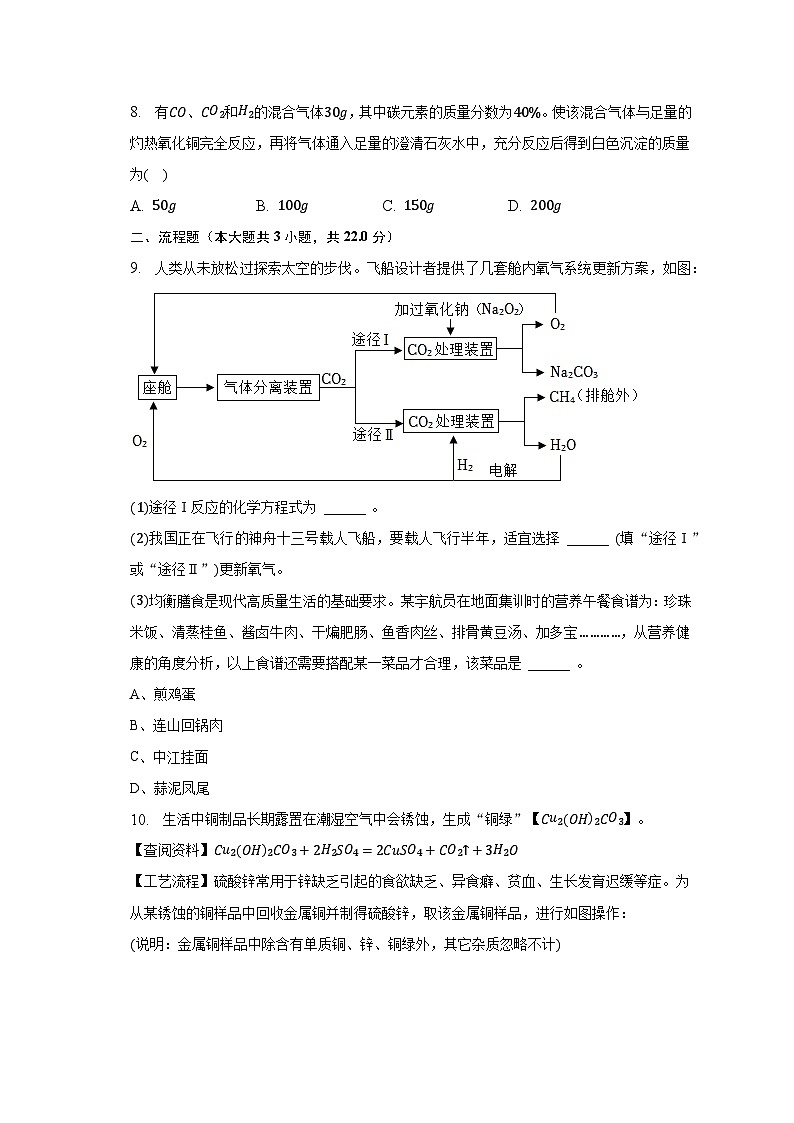 2023年四川省德阳市中江县中考化学二诊试卷（含解析）03