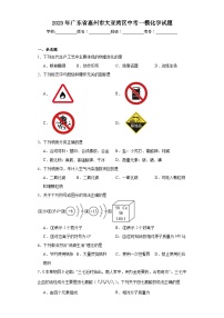 2023年广东省惠州市大亚湾区中考一模化学试题（含解析）