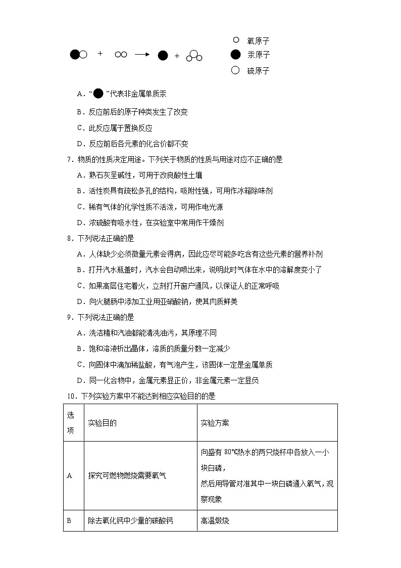 2023年吉林省松原市扶余市三校中考二模化学试题（含解析）第2页