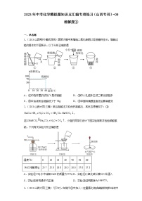 2023年中考化学模拟题知识点汇编专项练习（山西专用）-09溶解度①