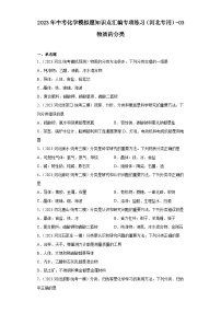 2023年中考化学模拟题知识点汇编专项练习（河北专用）-03物质的分类