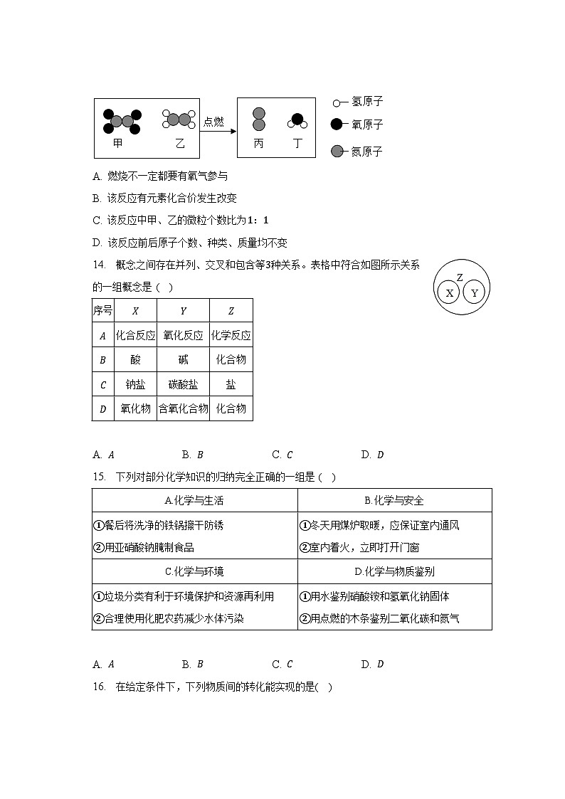 2023年江苏省无锡市滨湖区重点中学中考化学二模试卷第3页