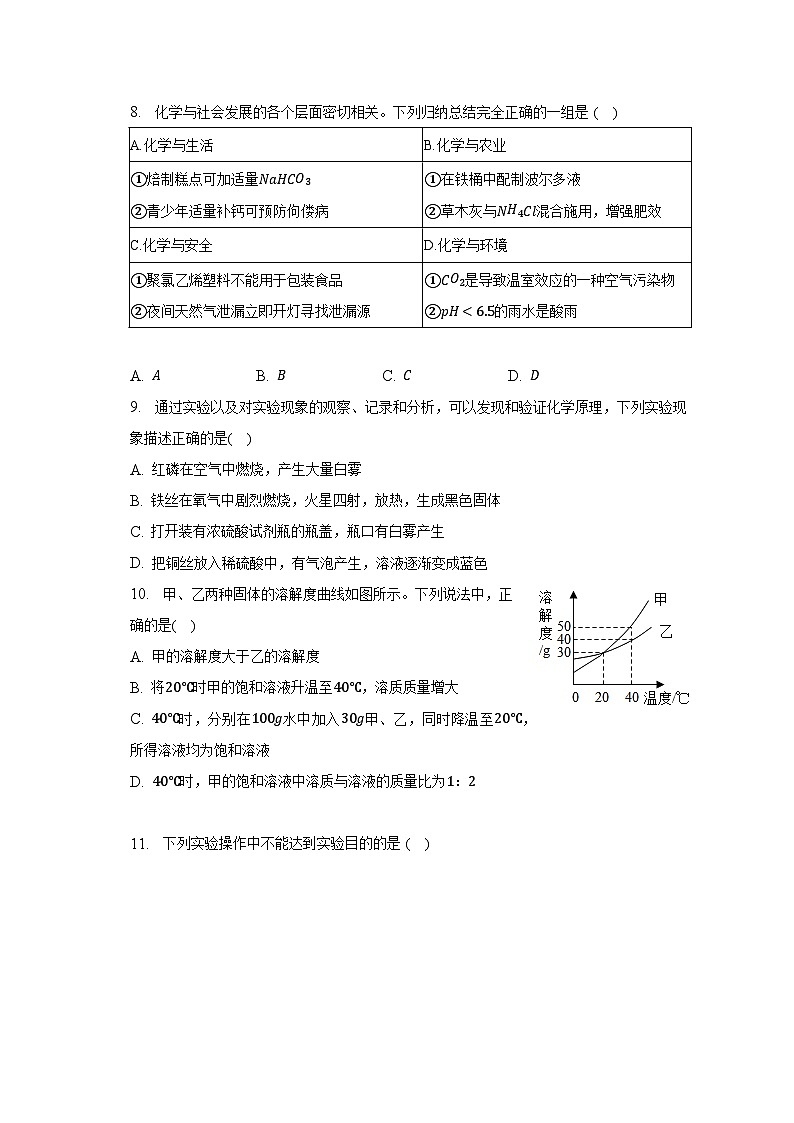 2023年广东省深圳市南山区中考化学三模试卷（含解析）03