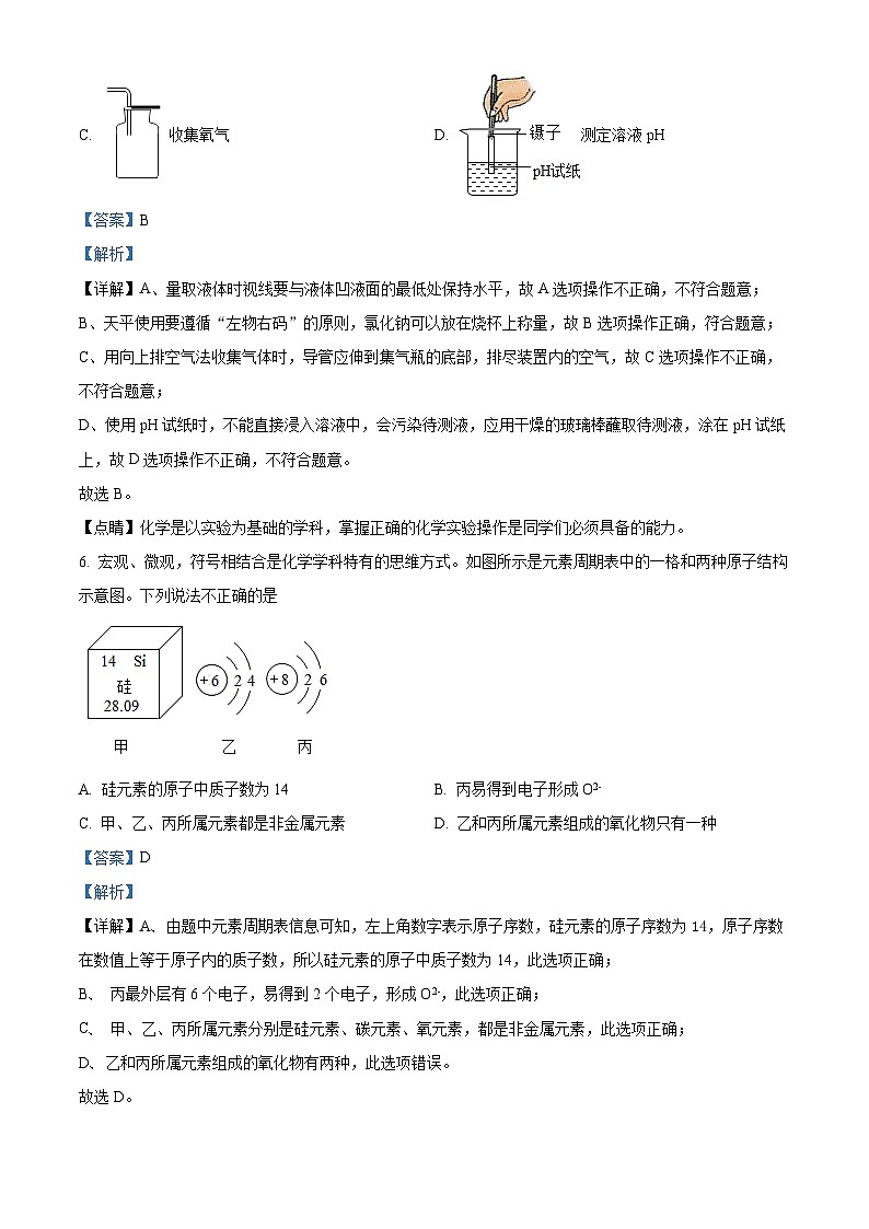 精品解析：2023年陕西省汉中市西乡县初中学业水平模拟化学试题（解析版）03