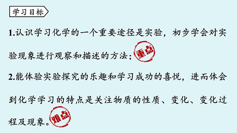 人教版九年级化学上册--第1单元 课题2 化学是一门以实验为基础的科学课件PPT第2页