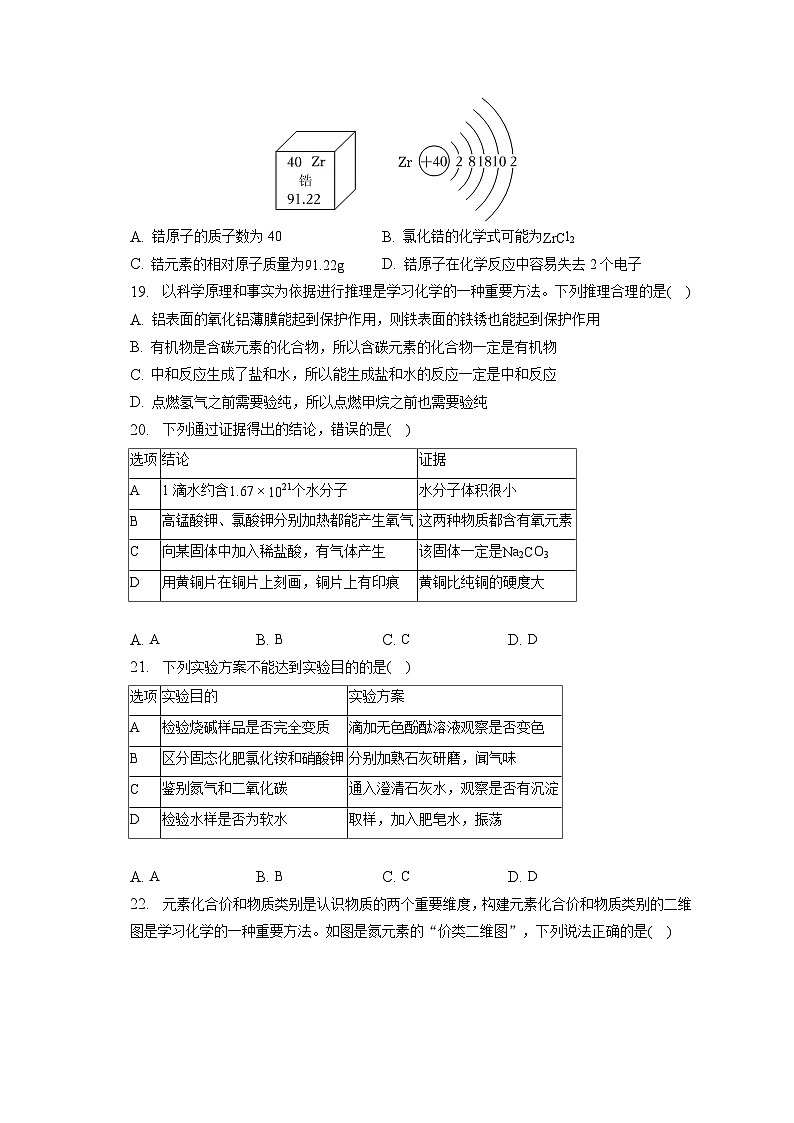2023年甘肃省金昌市中考化学试卷(含答案解析)03