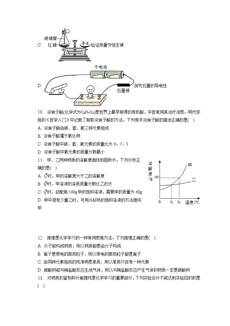 2023年湖南省岳阳市中考化学试卷(含答案解析)03