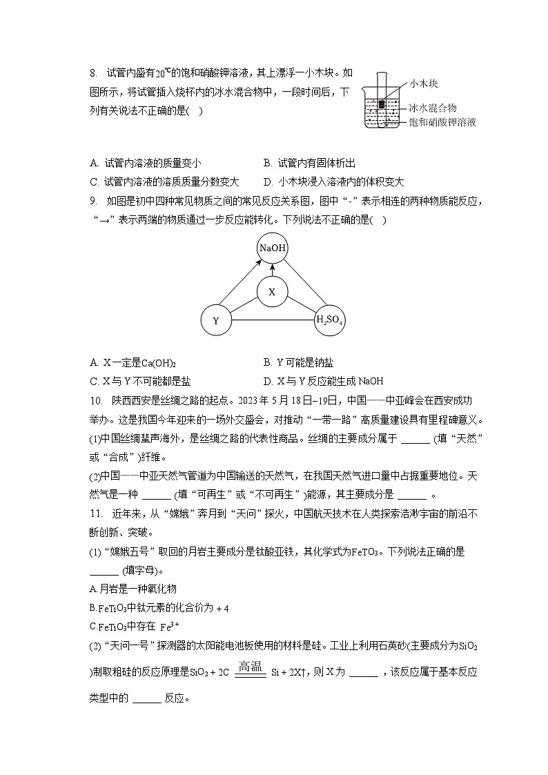 2023年陕西省中考化学试卷（A卷）(含答案解析)02
