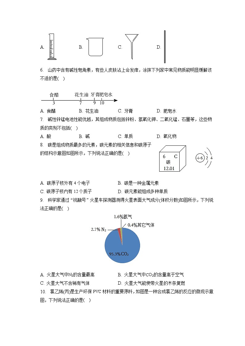 2023年四川省乐山市中考化学试卷(含答案解析)02