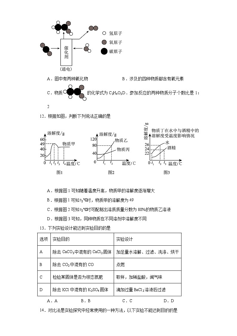 2023年广东省茂名市茂南区博雅中学中考模拟化学试题（二）（含解析）03