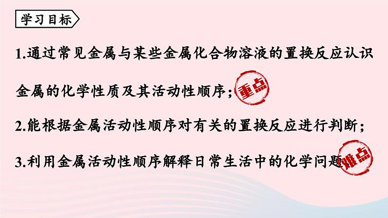 第八单元金属和金属材料课题2金属的化学性质第二课时课件（人教版九下）第2页