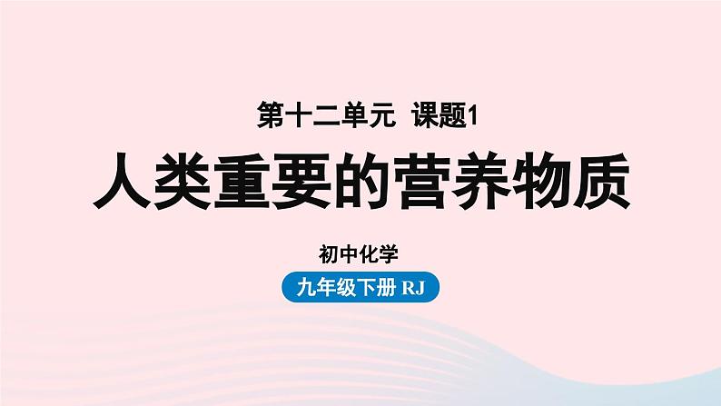 第十二单元化学与生活课题1人类重要的营养物质课件（人教版九下）01