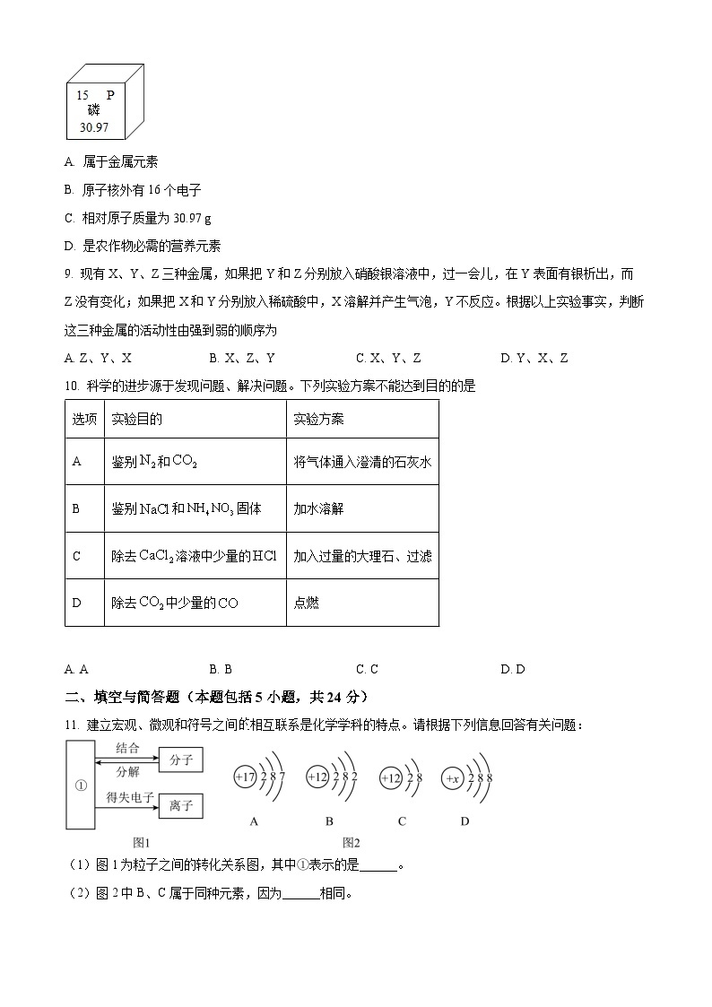 2023年甘肃省武威市中考化学真题及答案解析02