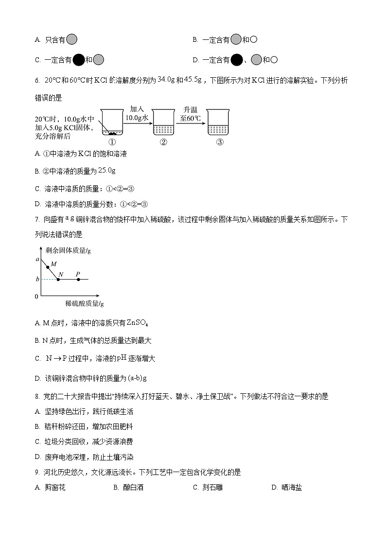 2023年河北省中考化学真题及答案解析02