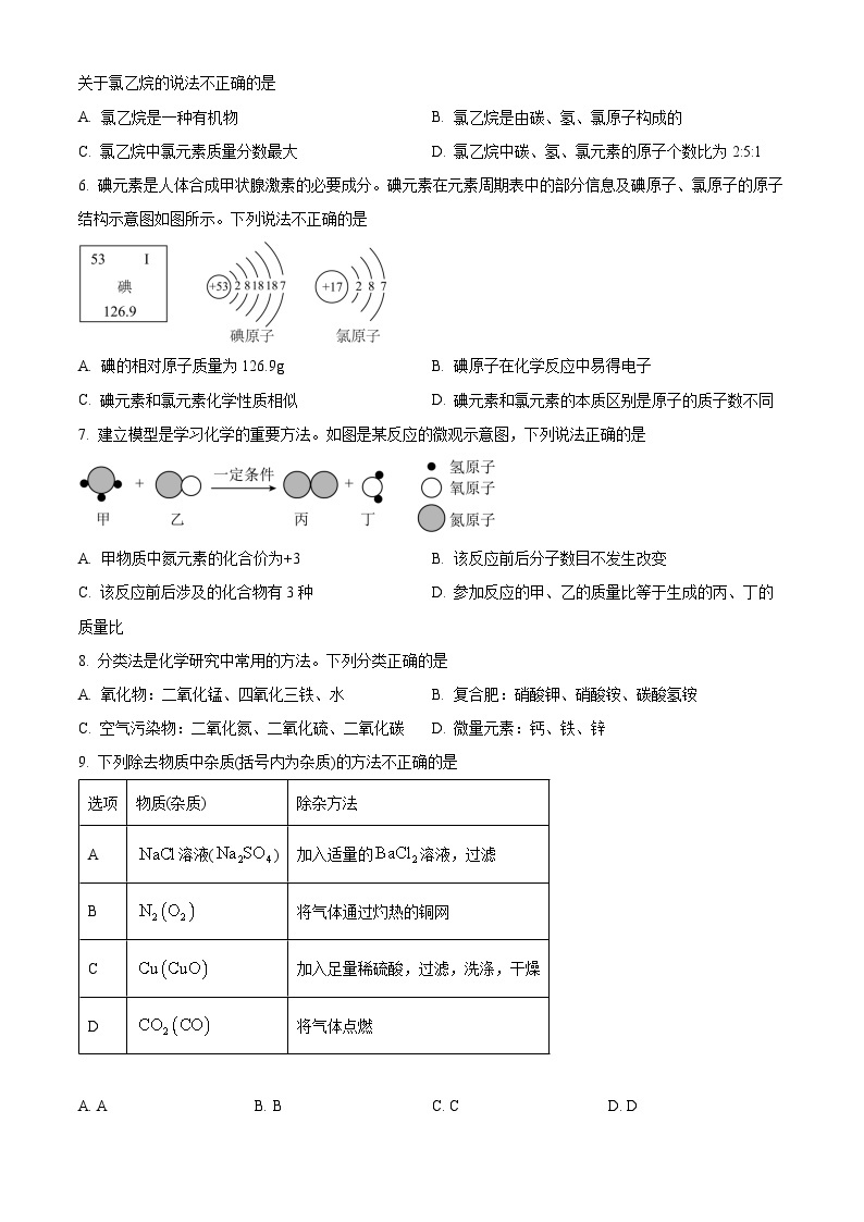 2023年山东省威海市中考化学真题及答案解析02